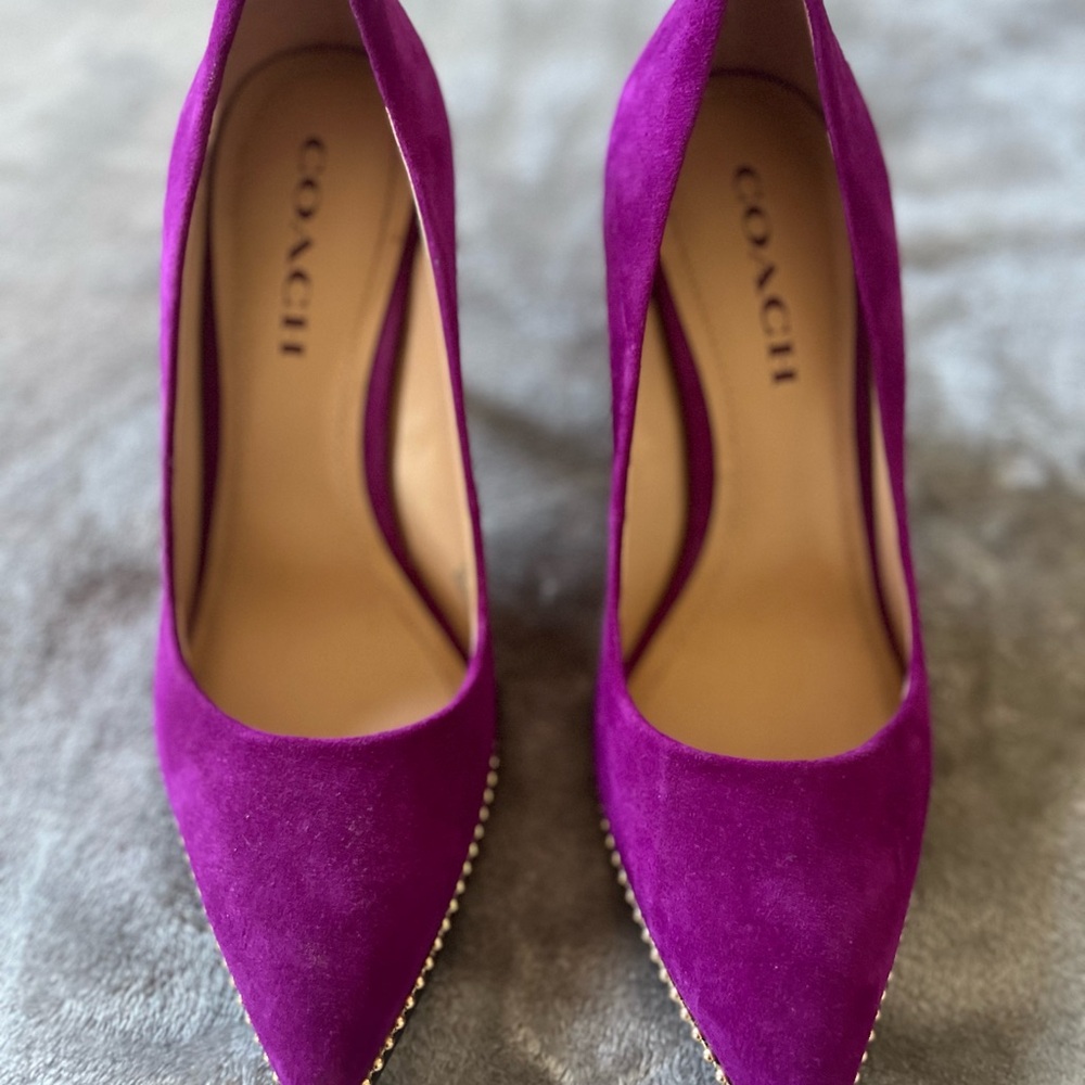 Coach Women's Vibrant Purple Heels